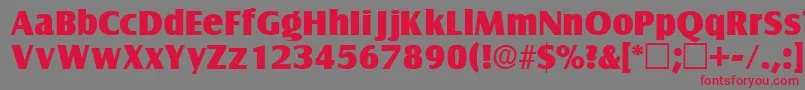 NautodisplaysskRegular Font – Red Fonts on Gray Background