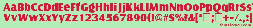 NautodisplaysskRegular Font – Red Fonts on Green Background