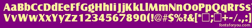 NautodisplaysskRegular Font – Yellow Fonts on Purple Background