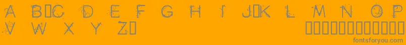 Cfflowersofdestinypersonal Font – Gray Fonts on Orange Background