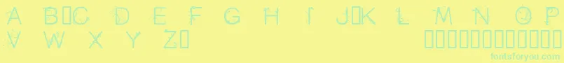 Cfflowersofdestinypersonal Font – Green Fonts on Yellow Background