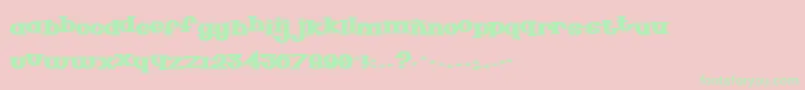 Senop Font – Green Fonts on Pink Background