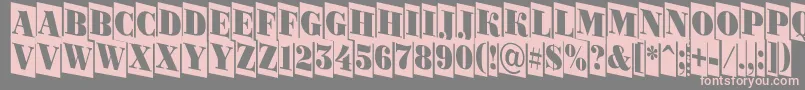 Bodoni5 Font – Pink Fonts on Gray Background