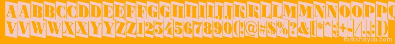 Bodoni5 Font – Pink Fonts on Orange Background