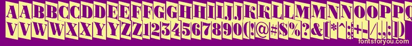 Bodoni5 Font – Yellow Fonts on Purple Background