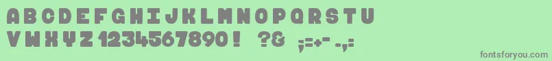 FuguMaki2 Font – Gray Fonts on Green Background