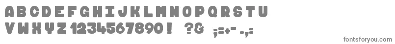 フォントFuguMaki2 – 白い背景に灰色の文字