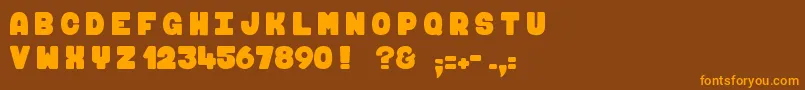 FuguMaki2 Font – Orange Fonts on Brown Background