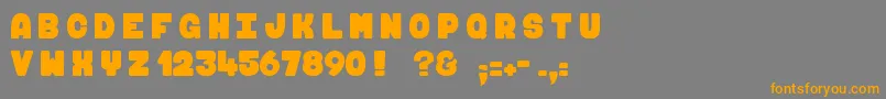 FuguMaki2 Font – Orange Fonts on Gray Background