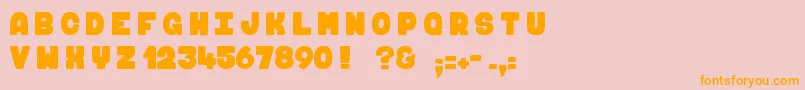 FuguMaki2 Font – Orange Fonts on Pink Background