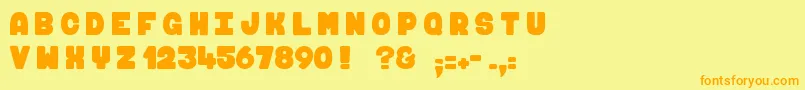 FuguMaki2 Font – Orange Fonts on Yellow Background