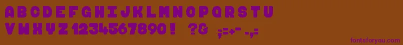 FuguMaki2 Font – Purple Fonts on Brown Background