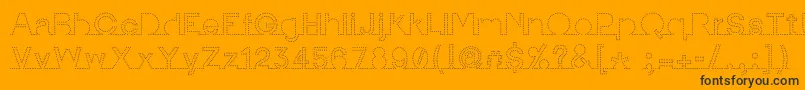 IamonlinewithuDotted2 Font – Black Fonts on Orange Background