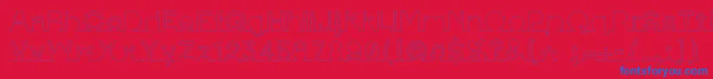 IamonlinewithuDotted2 Font – Blue Fonts on Red Background