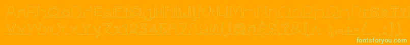 fuente IamonlinewithuDotted2 – Fuentes Verdes Sobre Fondo Naranja