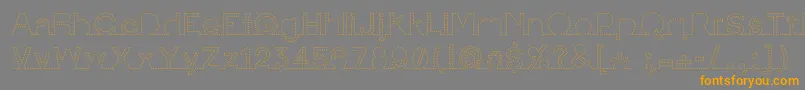 IamonlinewithuDotted2-Schriftart – Orangefarbene Schriften auf grauem Hintergrund