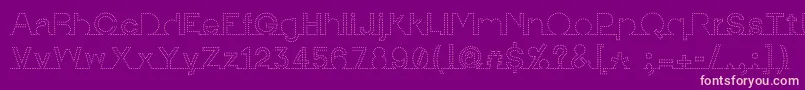 IamonlinewithuDotted2-Schriftart – Rosa Schriften auf violettem Hintergrund