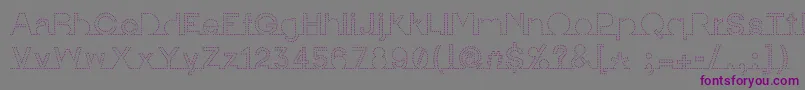IamonlinewithuDotted2 Font – Purple Fonts on Gray Background
