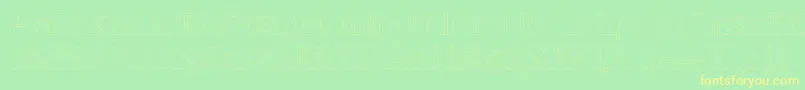 Шрифт IamonlinewithuDotted2 – жёлтые шрифты на зелёном фоне