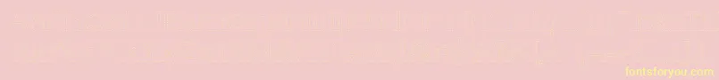 IamonlinewithuDotted2 Font – Yellow Fonts on Pink Background