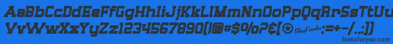 SfBigWhiskeyBold Font – Black Fonts on Blue Background