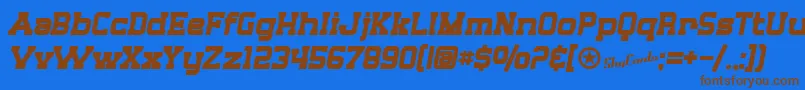 SfBigWhiskeyBold Font – Brown Fonts on Blue Background