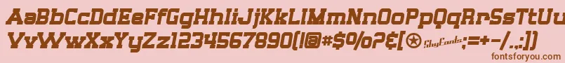 SfBigWhiskeyBold Font – Brown Fonts on Pink Background