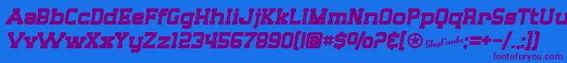 SfBigWhiskeyBold Font – Purple Fonts on Blue Background