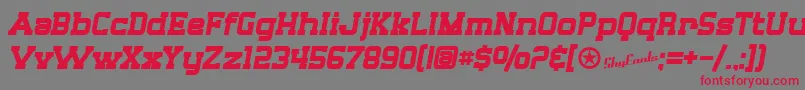 SfBigWhiskeyBold Font – Red Fonts on Gray Background