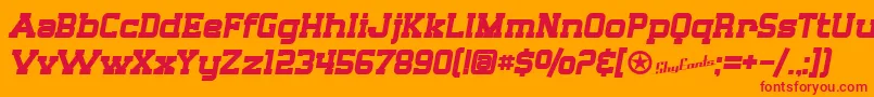 SfBigWhiskeyBold Font – Red Fonts on Orange Background