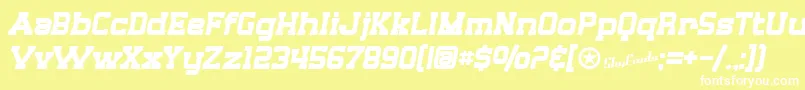 SfBigWhiskeyBold Font – White Fonts on Yellow Background