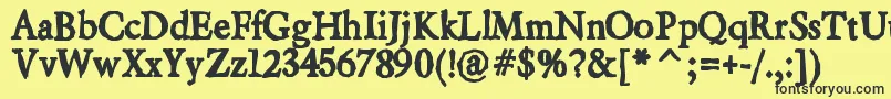 Beryliumink Font – Black Fonts on Yellow Background