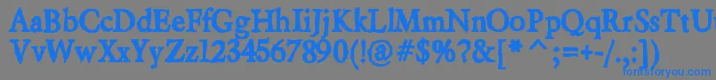 Beryliumink Font – Blue Fonts on Gray Background