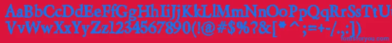 Beryliumink Font – Blue Fonts on Red Background