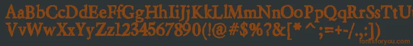 Beryliumink Font – Brown Fonts on Black Background