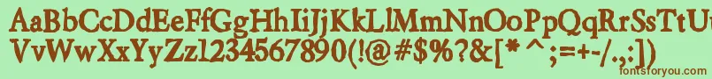 Beryliumink Font – Brown Fonts on Green Background