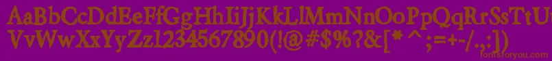 Beryliumink Font – Brown Fonts on Purple Background