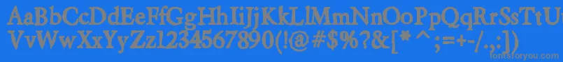 Beryliumink Font – Gray Fonts on Blue Background