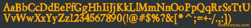 Beryliumink Font – Orange Fonts on Black Background