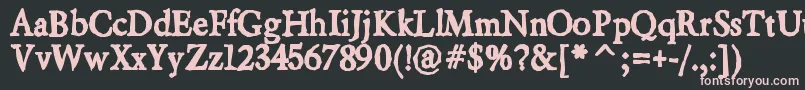 Beryliumink Font – Pink Fonts on Black Background