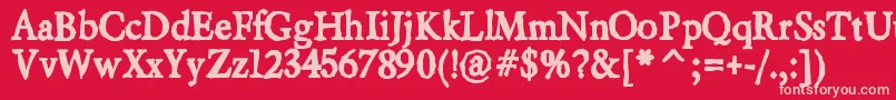 Beryliumink Font – Pink Fonts on Red Background