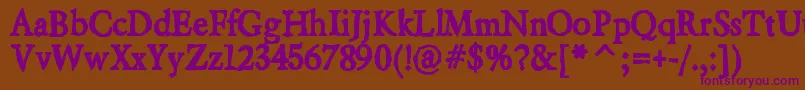 Beryliumink Font – Purple Fonts on Brown Background