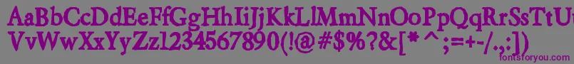 Beryliumink-Schriftart – Violette Schriften auf grauem Hintergrund