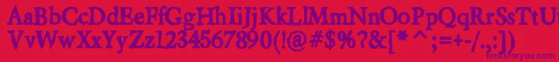 Beryliumink Font – Purple Fonts on Red Background