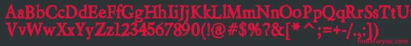 Beryliumink Font – Red Fonts on Black Background