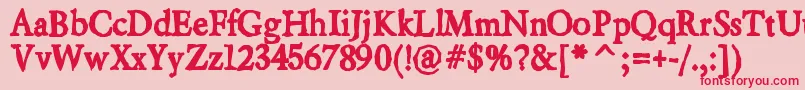 Beryliumink Font – Red Fonts on Pink Background