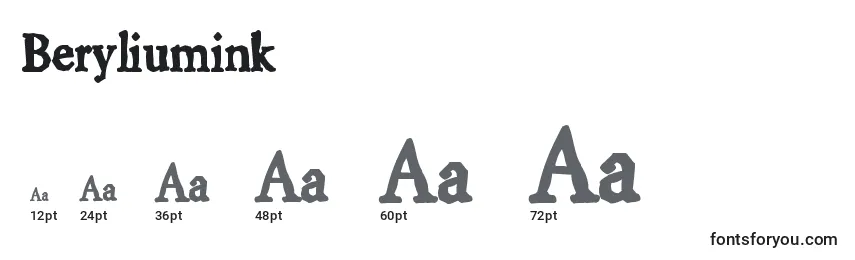 Beryliumink Font Sizes