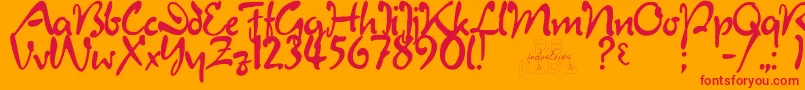 Juliet Font – Red Fonts on Orange Background