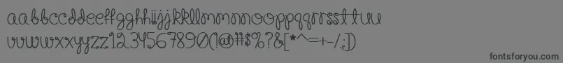 HappyBirthdayBabyBold Font – Black Fonts on Gray Background