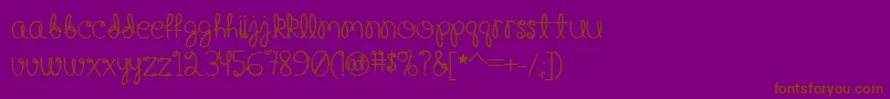 HappyBirthdayBabyBold Font – Brown Fonts on Purple Background